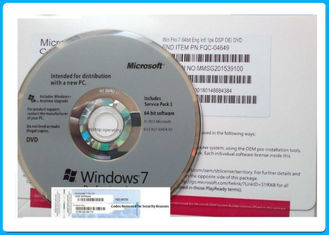 اصلی مایکروسافت ویندوز 7 نرم افزار نصب کلید 64 بیت DVD / COA مجوز کلید