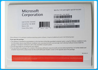 سیستم عامل Windows 7 Pro OEM Key SP1 COA مجوز کلید / هولوگرام دی وی دی