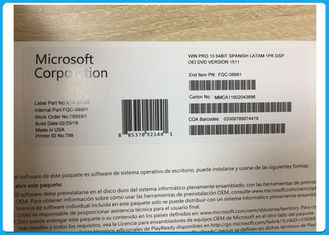 زبان اسپانیایی Windows10 Pro 64bit DVD + OEM key sticker activation online