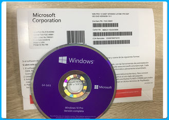 اصلی مایکروسافت ویندوز 10 نرم افزار نرم افزار OEM بسته 64BIT FQC-08981 نسخه اسپانیایی