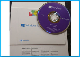 New Sealed مایکروسافت ویندوز 10 حرفه ای حرفه ای 64 بیتی دی وی دی + COA مجوز کلید