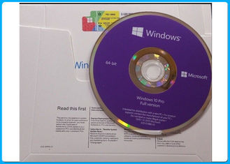 New Sealed مایکروسافت ویندوز 10 حرفه ای حرفه ای 64 بیتی دی وی دی + COA مجوز کلید