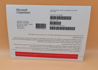 ویندوز 10 حرفه ای 64 بیت DVD OEM Coa Key License اصلی 100٪ عربی FQC -08983