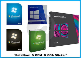 ویندوز اصلی 7 نرم افزار Retailbox windows 7 32 بیتی 64 بیتی با برچسب COA