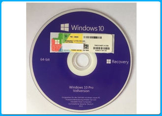 اصلی مایکروسافت ویندوز 10 نرم افزار نرم افزار OEM جعبه 64 بیت DVD / COA مجوز کلید