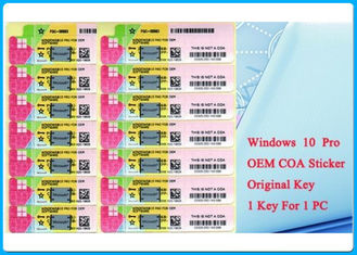 تمام محصولات Lanugaue سازگار Windows 10 Pro COA Sticker 32bit 64bit آنلاین فعال COA X20 مجوز اصلی نصب