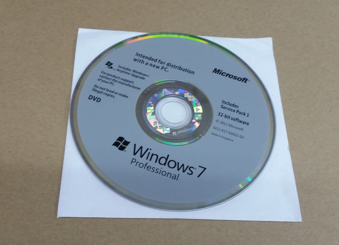 ویندوز 7 نرم افزار خرده فروشی جعبه SP1 OEM بسته Vollversion 32 بیت 64 بیتی هولوگرام دی وی دی