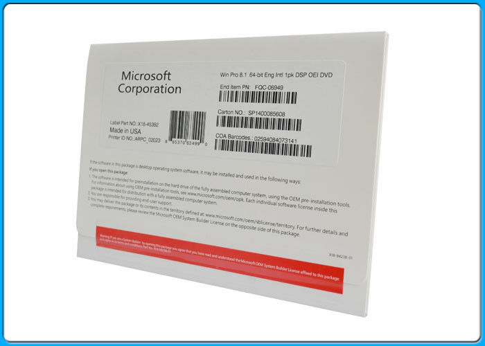 نرم افزار ویندوز مایکروسافت Windows 8.1 Professional Pro Pack OEM No FPP / MSDN کلید